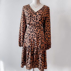 Shein Leopard Print Backless Dress